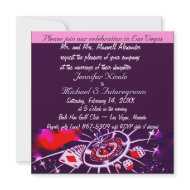 Las Vegas Wedding Purple Passion invitation