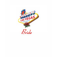 Las Vegas WEDDING Red Roses Bride Baby Doll Tee shirt