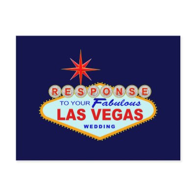Las Vegas Wedding Response Card 1 (Post Card)