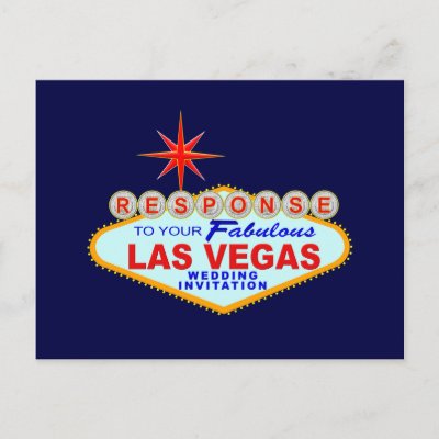 Las Vegas Wedding Response Card (Post Card)