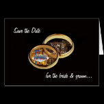 Las Vegas Wedding Rings "Save the Date" Card cards