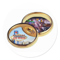 Las Vegas Wedding Rings Sticker