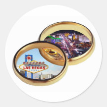 Las Vegas Wedding Rings Sticker