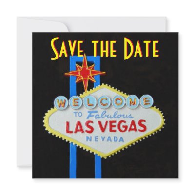 Las Vegas Wedding Save the Date Invitation