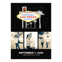 Las Vegas Wedding Save-the-date Custom Announcement
