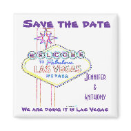 Las Vegas Wedding Save the Date magnet
