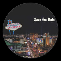 Las Vegas Wedding Save the Date Sticker