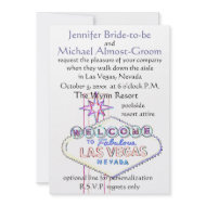 Las Vegas Wedding : walk down the aisle invitation