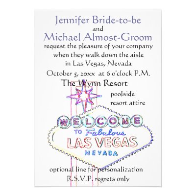 Las Vegas Wedding : walk down the aisle Announcement