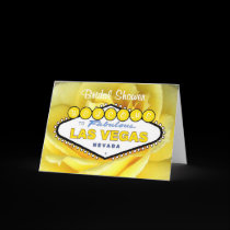 Las Vegas Yellow Rose Bridal Shower Card