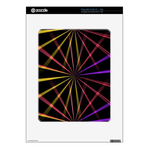 Laser lights iPad decal