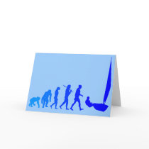 laser sailing sailors blue sail gifts and tees card