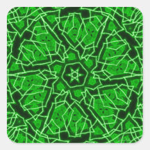 Laser Snowflake Square Stickers