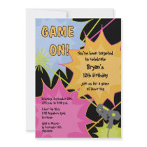 Laser Tag Birthday Invitation