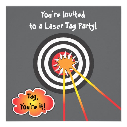 Laser Tag Birthday Party Invitation