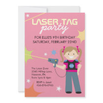 Laser Tag Birthday Party Invitations