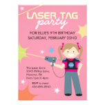Laser Tag Birthday Party Invitations