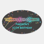 Laser Tag Letters Thank You Favor Sticker