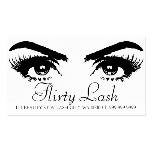 Lash Extensions Lashes Beauty Cosmetology Salon Business Card (front side)