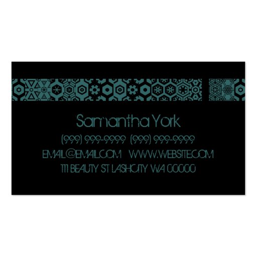 Lash Extensions, Lashes Salon Business Card (back side)