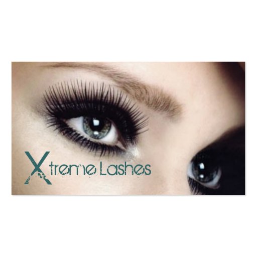 Lash Extensions, Lashes Salon Business Card (front side)