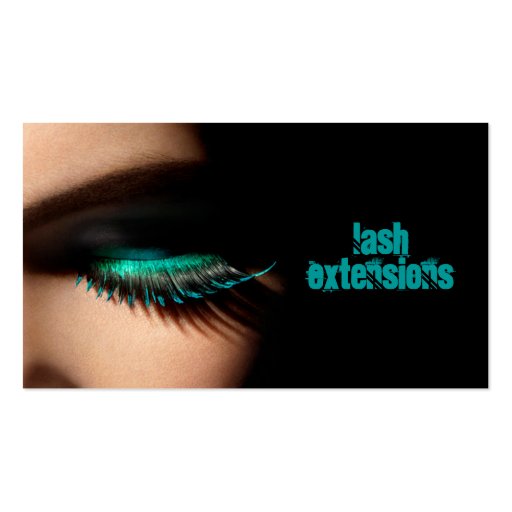 Lashes, Lash Extensions, Beauty Salon, Cosmetology Business Card (front side)