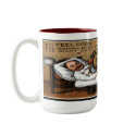 Lashs Man Barrel Bitters Vintage label mugs