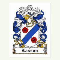 Lasson Family Crest Postcard