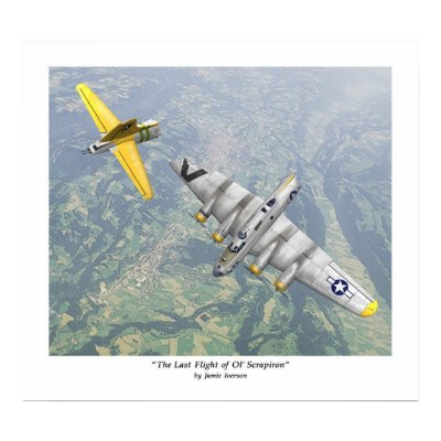 Last Flight of Ol' Scrapiron Poster by Sabre