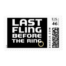 Last Fling Bachelor Party Custom Postage Stamps