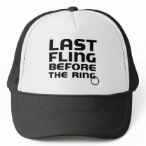 Last Fling Before the Ring Bachelor hats