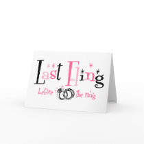 Last Fling Before The Ring Card