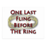 Last fling before the ring post card