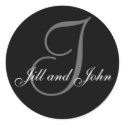 Last Name Initial I plus First Names Black Sticker by monogramgallery Last Name Initial I plus First Names Black Sticker