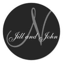 Last Name Initial "N" plus First Names Sticker by monogramgallery Last Name Initial "N" plus First Names Sticker