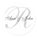 Last Name Initial R plus First Names Sticker