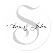 Last Name Initial "S" plus First Names Sticker by monogramgallery Last Name Initial "S" plus First Names Sticker