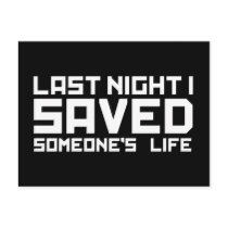 Last Night A DJ Saved My Life postcards