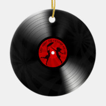 Last Night The DJ Saved My Life Vinyl Record Black Ornament