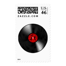 Last Night The DJ Saved My Life Vinyl Record Black Postage Stamp