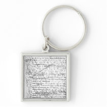 Last page of 'A la Recherche du Temps Perdu' Keychains