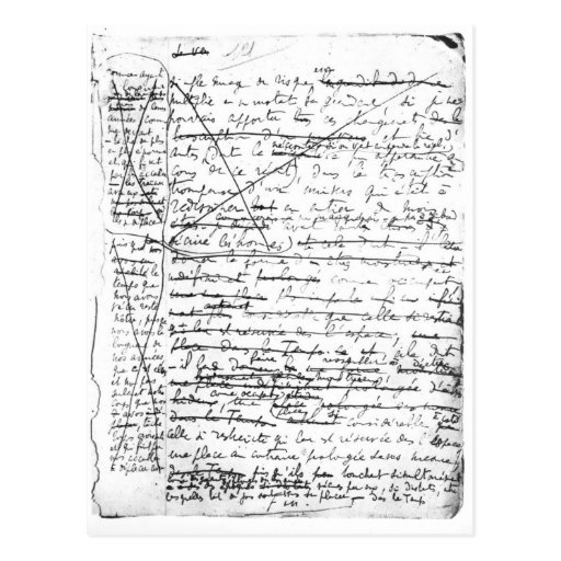 Last page of 'A la Recherche du Temps Perdu' Postcard