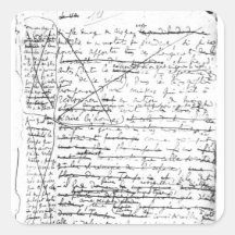 Last page of 'A la Recherche du Temps Perdu' Square Sticker