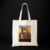 Last Rays of Fire Sunset Beach Fairy Tote bags