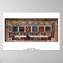 Last Supper, By Andrea Del Castagno Print