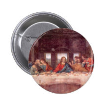 Last Supper by Leonardo da Vinci, Renaissance Art Button