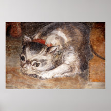 Last Supper Tabby Cat by Alessandro Allori Poster