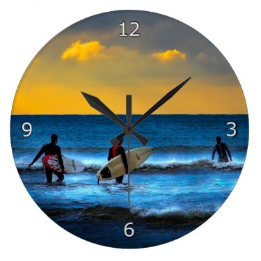 Last Surf Of The Day Wall Clock