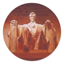 "Lasting Impression" Lincoln Memorial Art Stickers