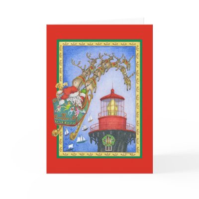LastStop Lighthouse Card by BarbaraBayerArt
